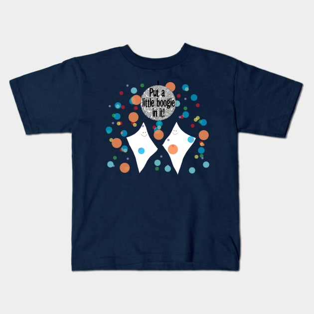 How do you get a tissue to dance? You put a little boogie in it Kids T-Shirt by ahadden